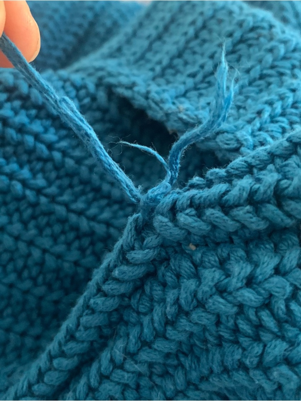 Free People Blue Ribbed Funnel Neck Sweater - Picture 5 of 7